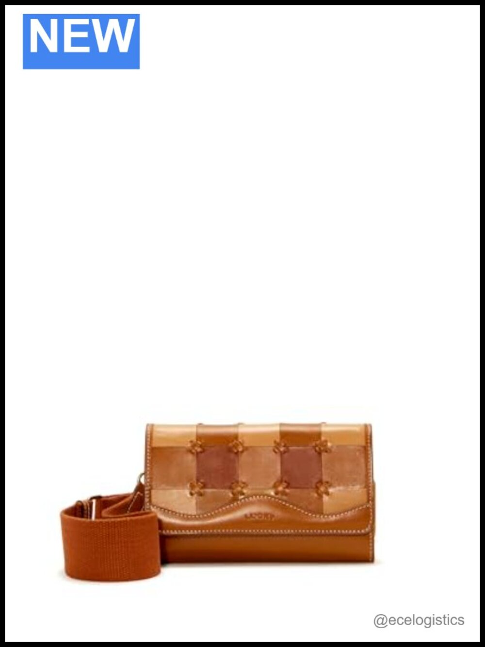 Women's Leather Crossbody Wallet with Removable Strap and Flap Closure